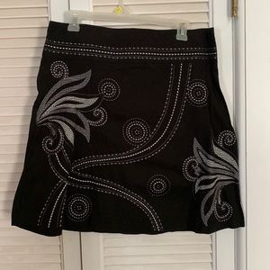 Soulmates Black Embroidered Skirt
